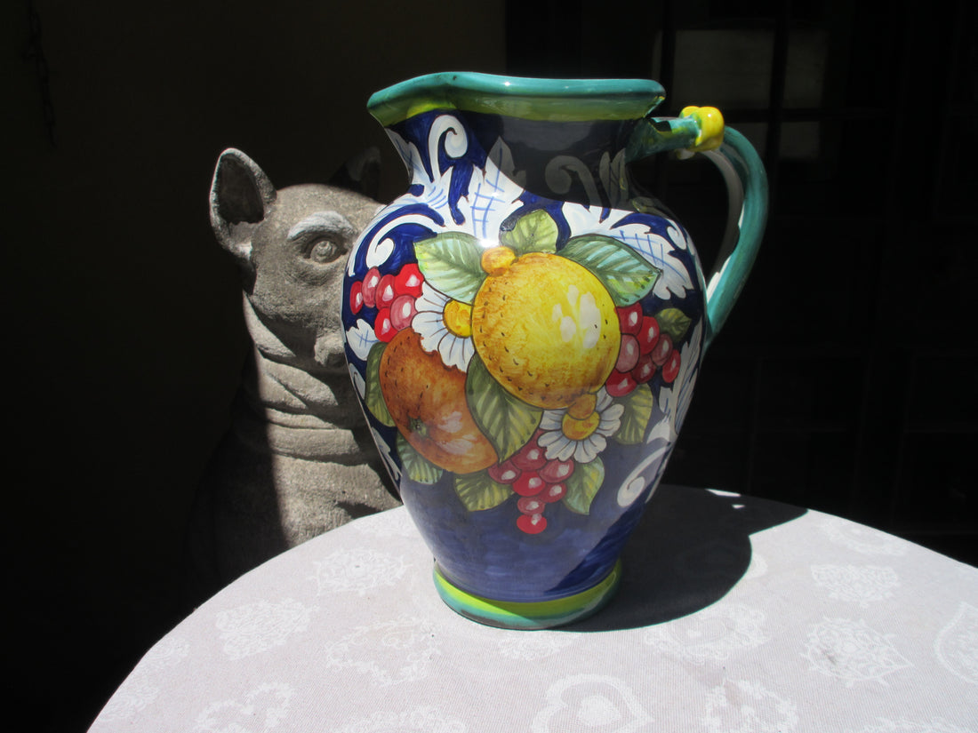A pitcher to hold blue gold!
