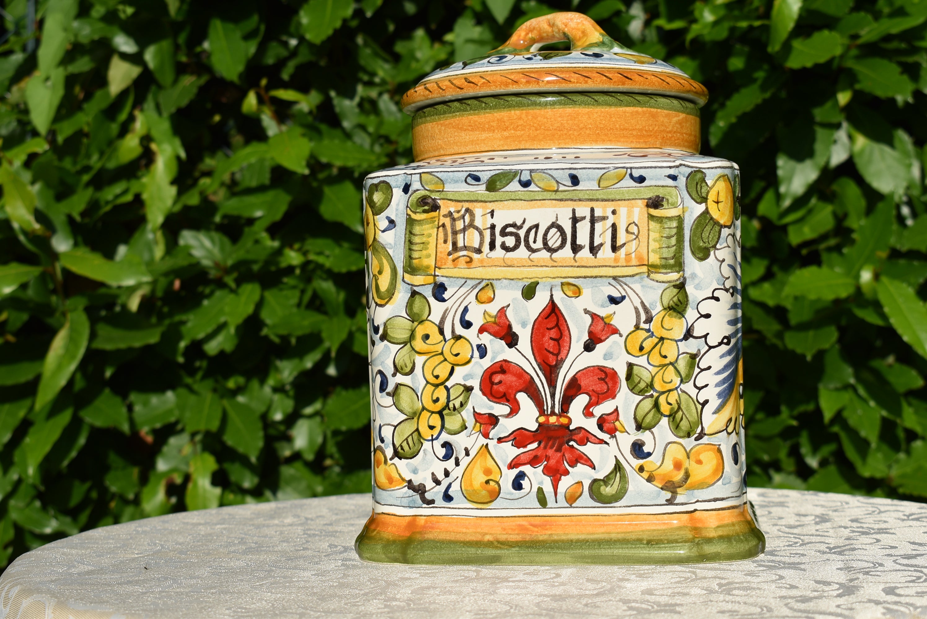 Barattolo Biscotti Fitz And Floyd Cardinal – Ceramica Dipinta A Mano – Natale
