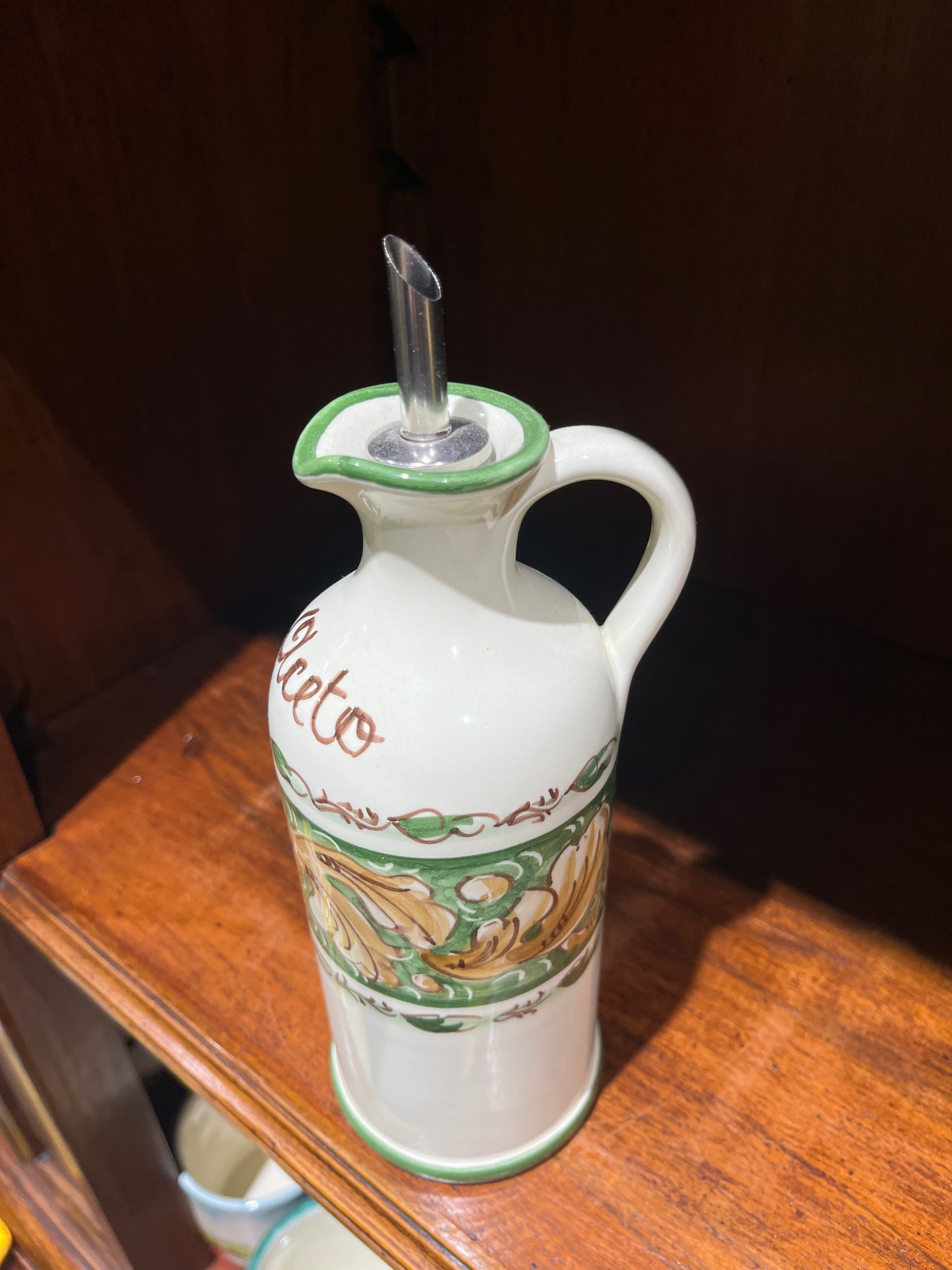 Ceramic oil dispenser