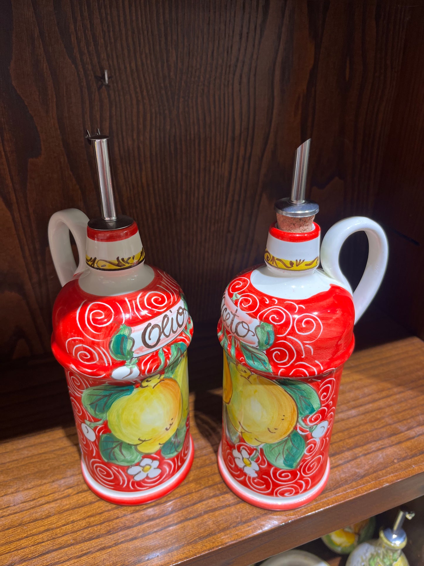 Ceramic oil and vinegar set of 2