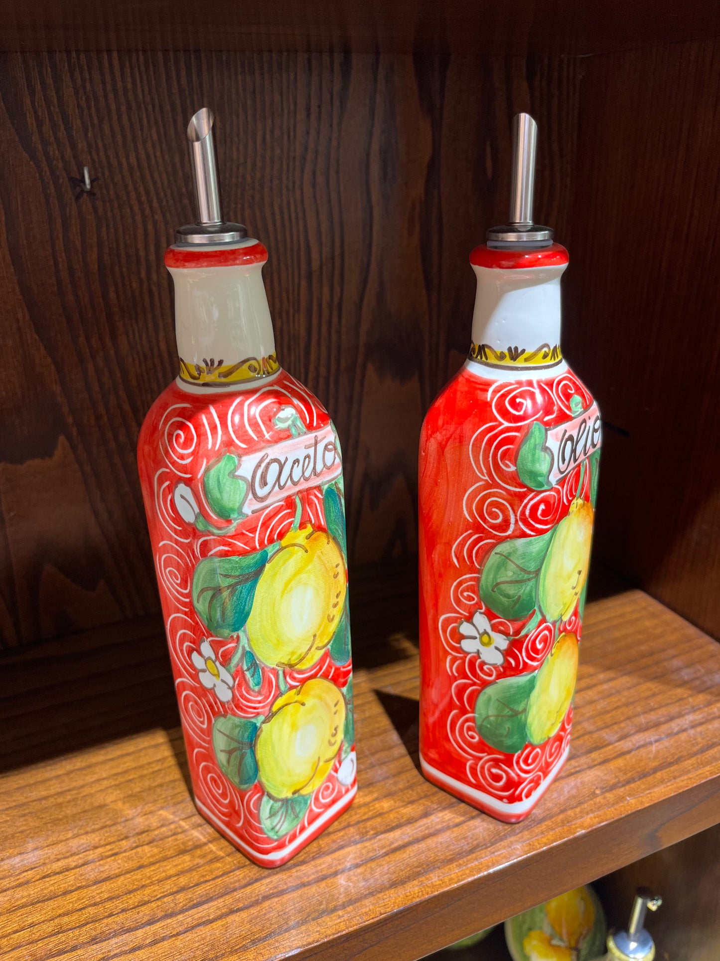 Ceramic oil and vinegar set of 2