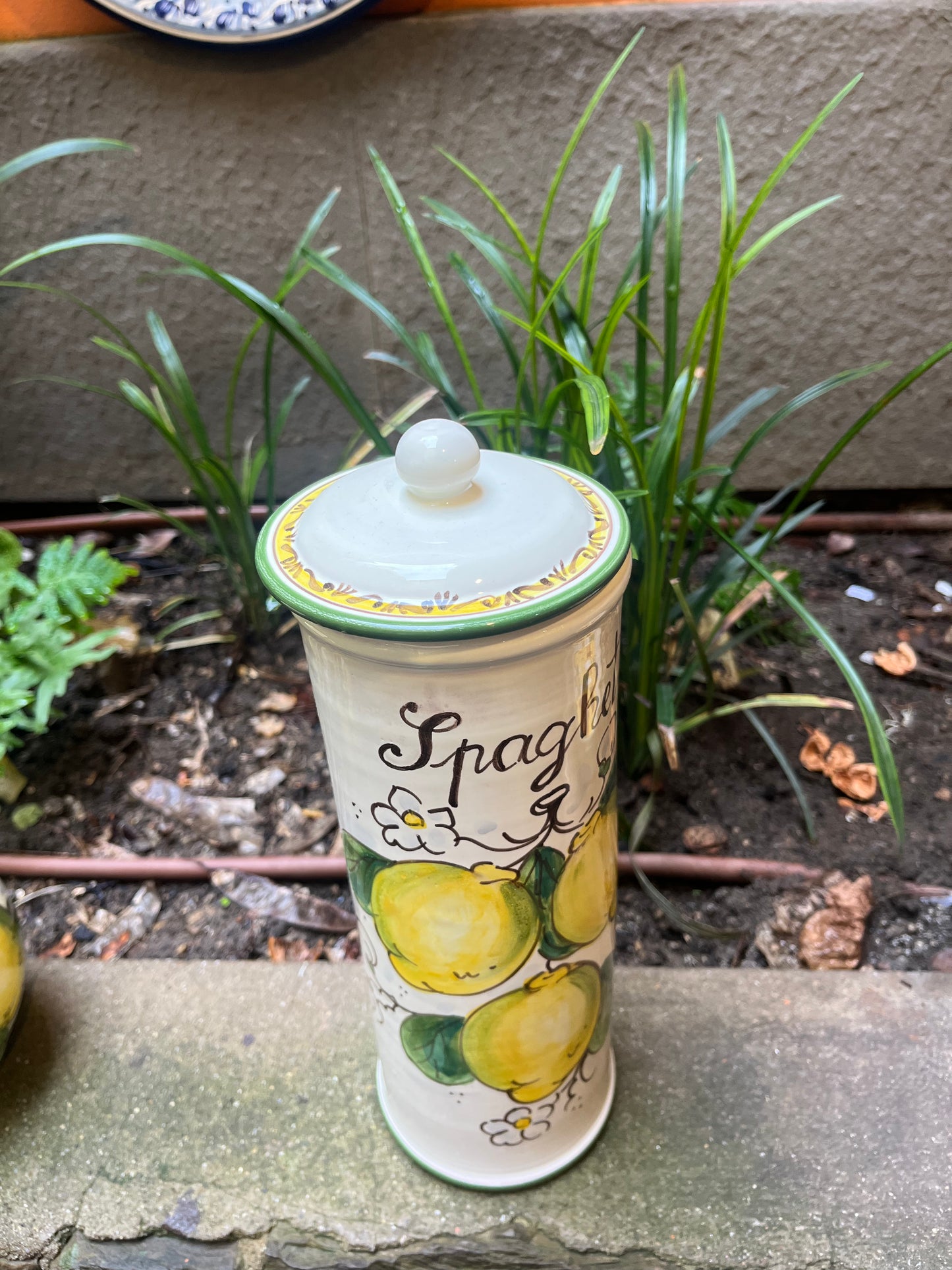 ceramic spaghetti container