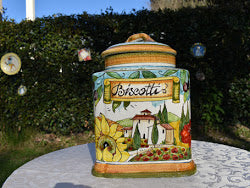 grande barattolo di biscotti in ceramica