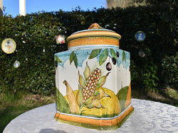 grande barattolo di biscotti in ceramica