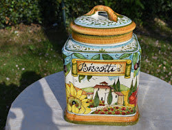 grande barattolo di biscotti in ceramica