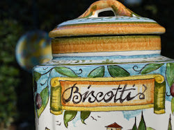 grande barattolo di biscotti in ceramica
