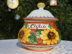 Barattolo contenitore in ceramica