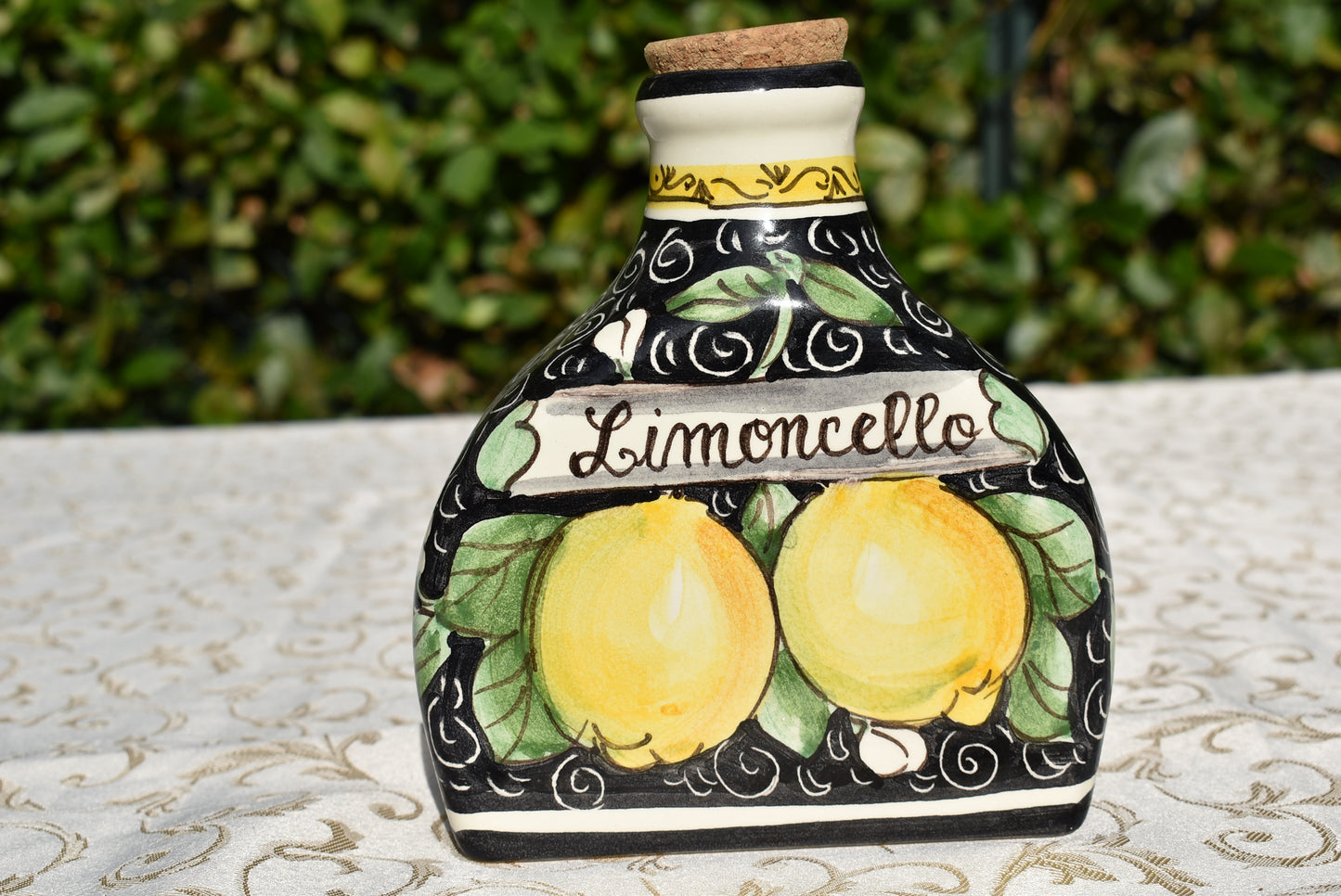 Ceramic bottle decor