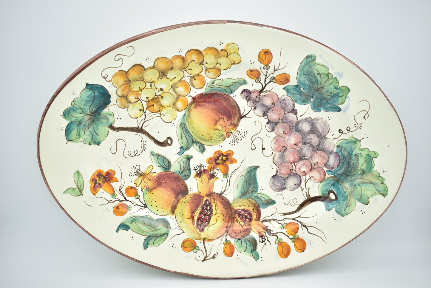 Piatto ovale grande in ceramica