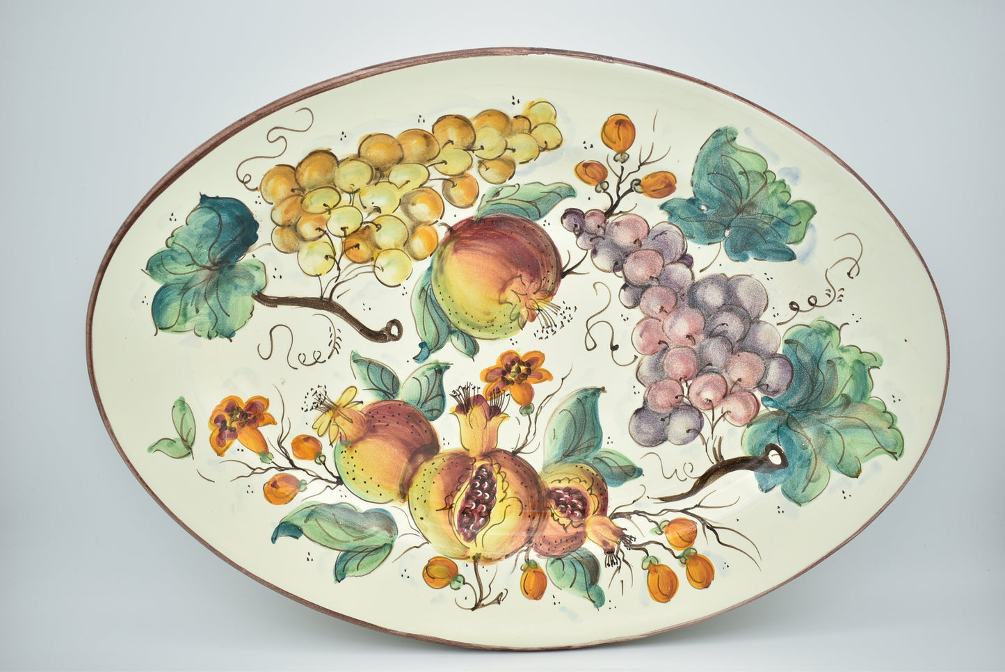 Piatto ovale grande in ceramica