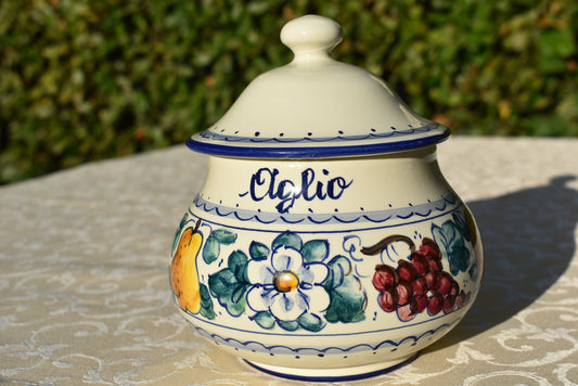 Contenitore in ceramica per l'aglio