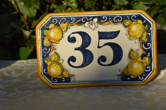 Ceramic tile number