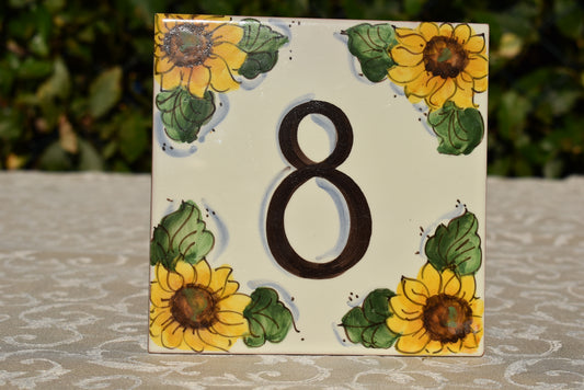 Ceramic tile number