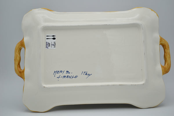 Ceramic tray with handle