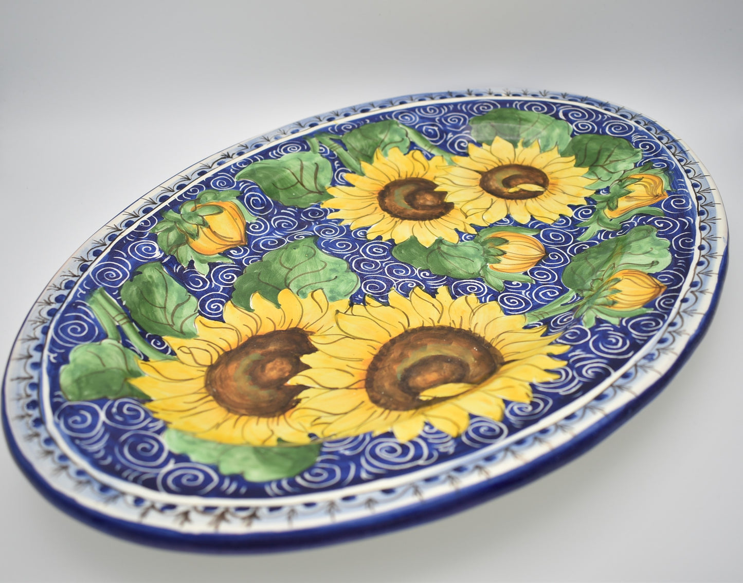 Piatto ovale grande in ceramica