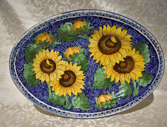 Piatto ovale grande in ceramica