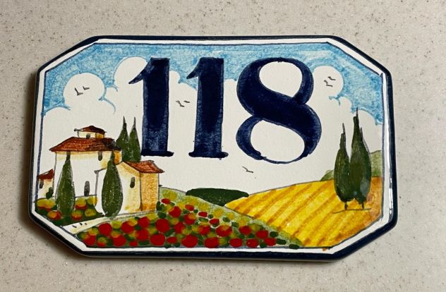Ceramic tile number