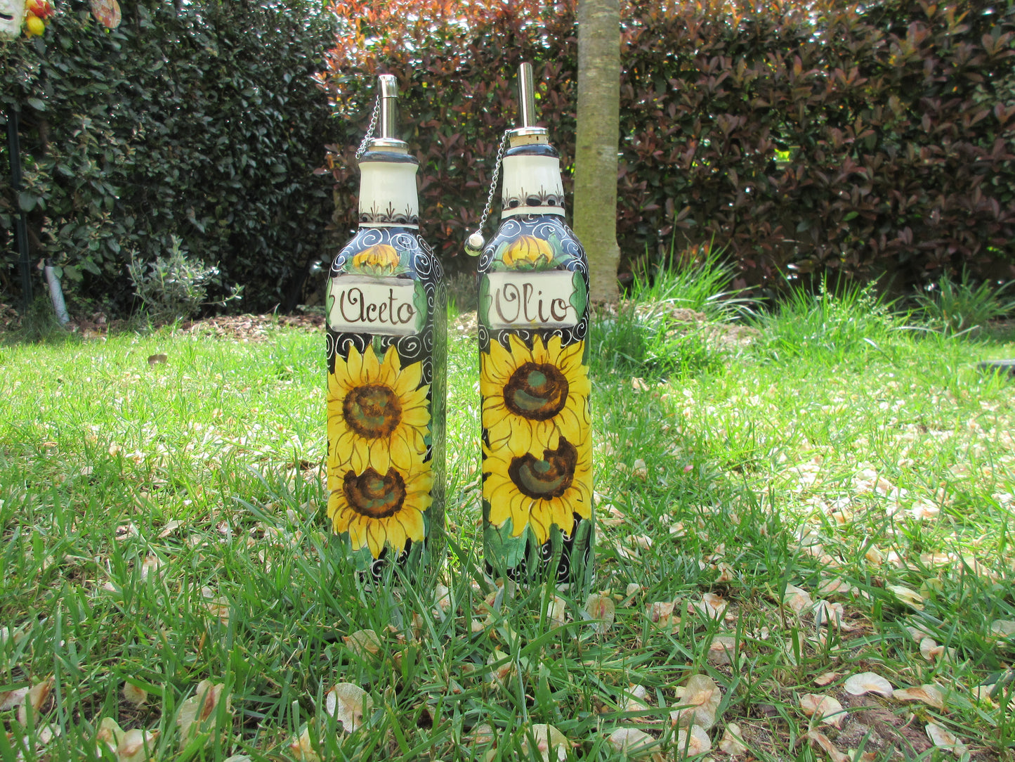 distributore di olio e aceto in ceramica