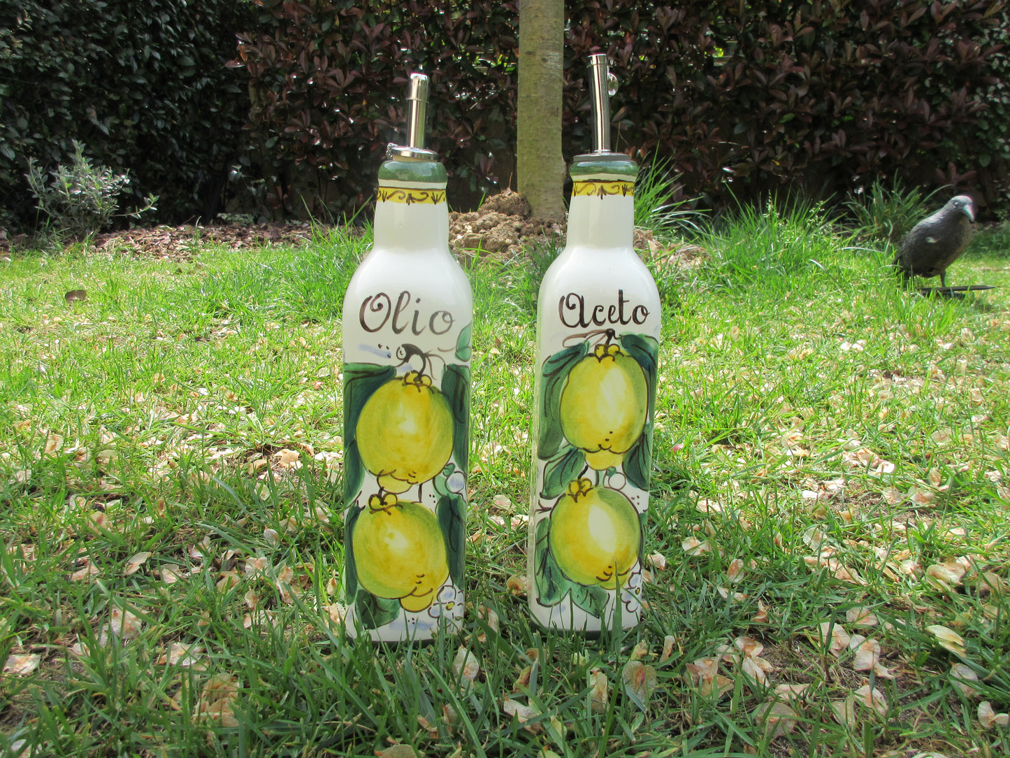 distributore di olio e aceto in ceramica