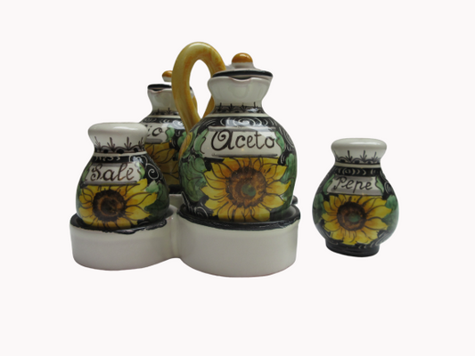 set olio e aceto in ceramica