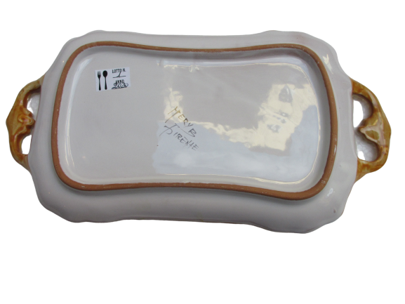 ceramic tray with handle