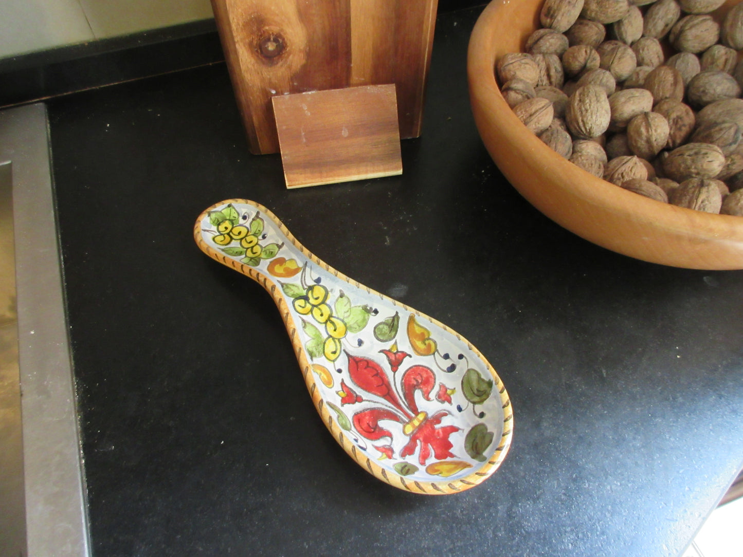 poggia cucchiaio in ceramica
