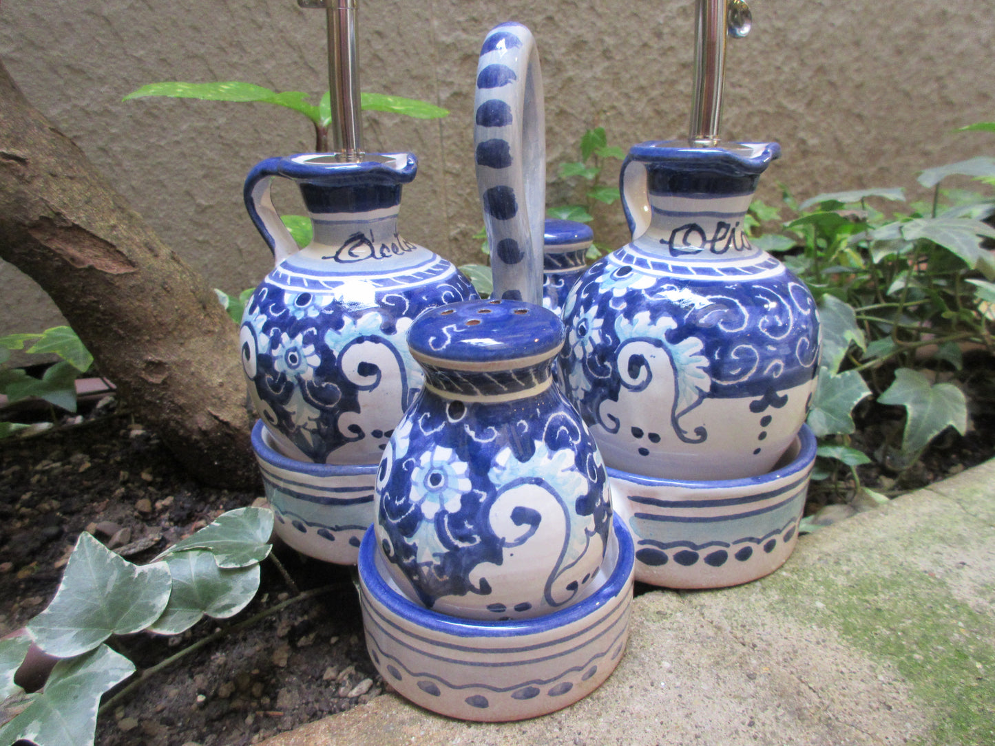 set olio e aceto in ceramica
