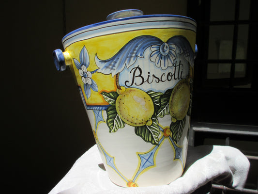Grande barattolo di biscotti in ceramica