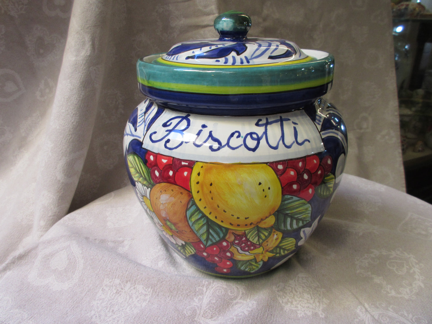 barattolo per biscotti in ceramica con coperchio