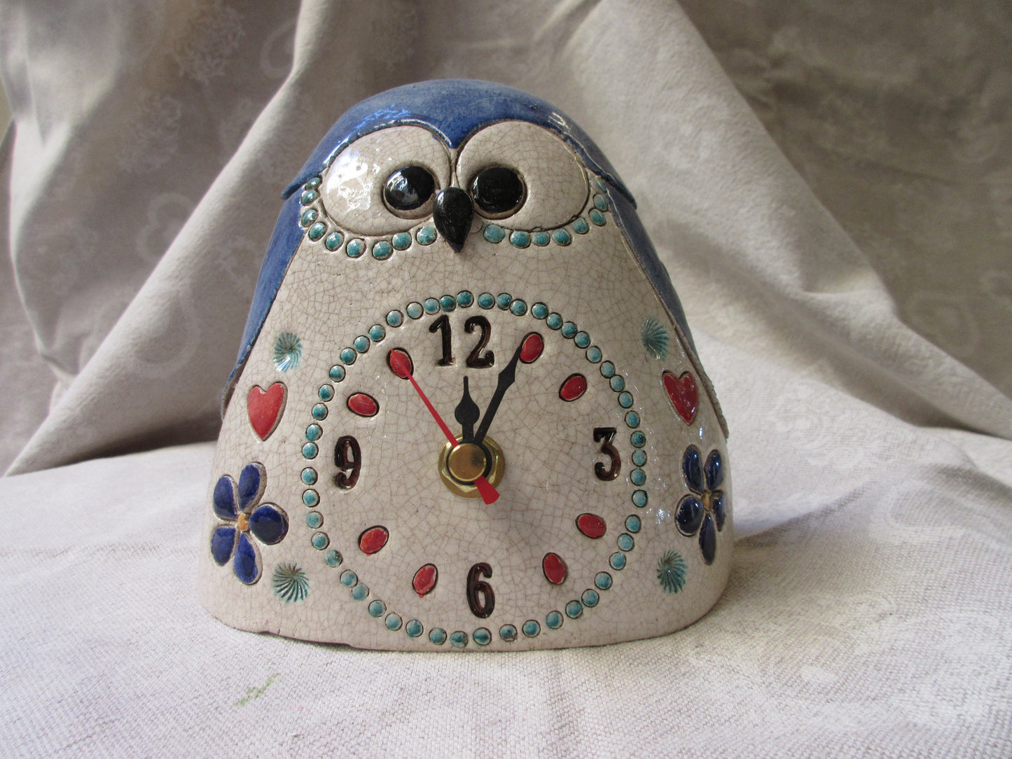 decorazione gufo in ceramica