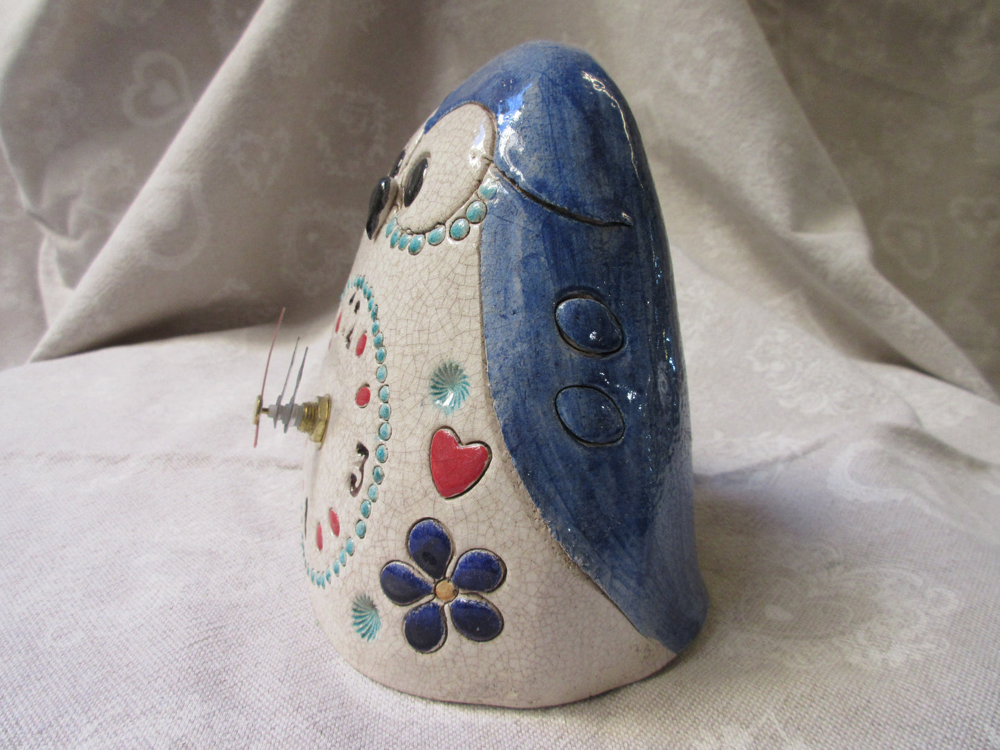 decorazione gufo in ceramica