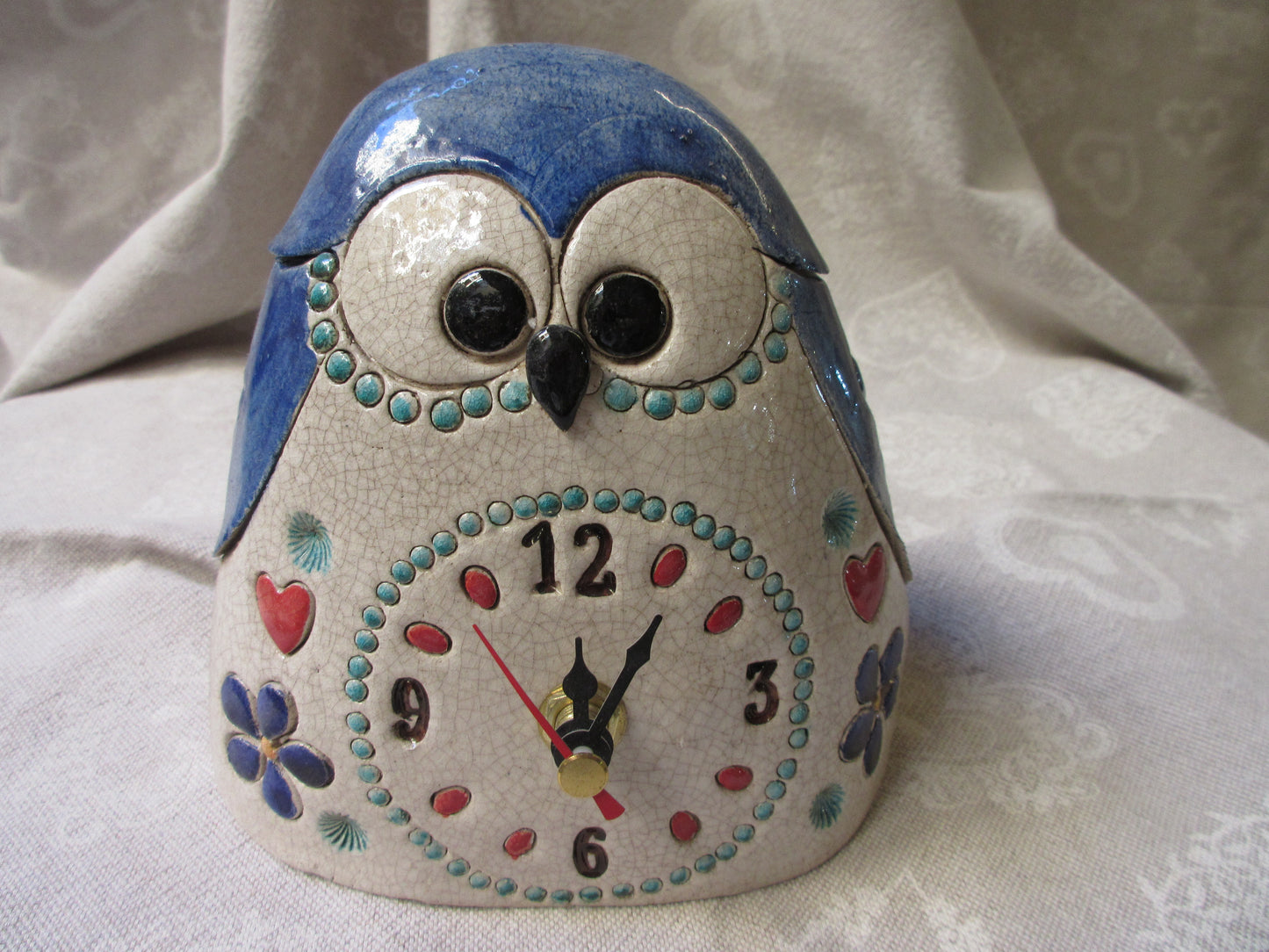 decorazione gufo in ceramica