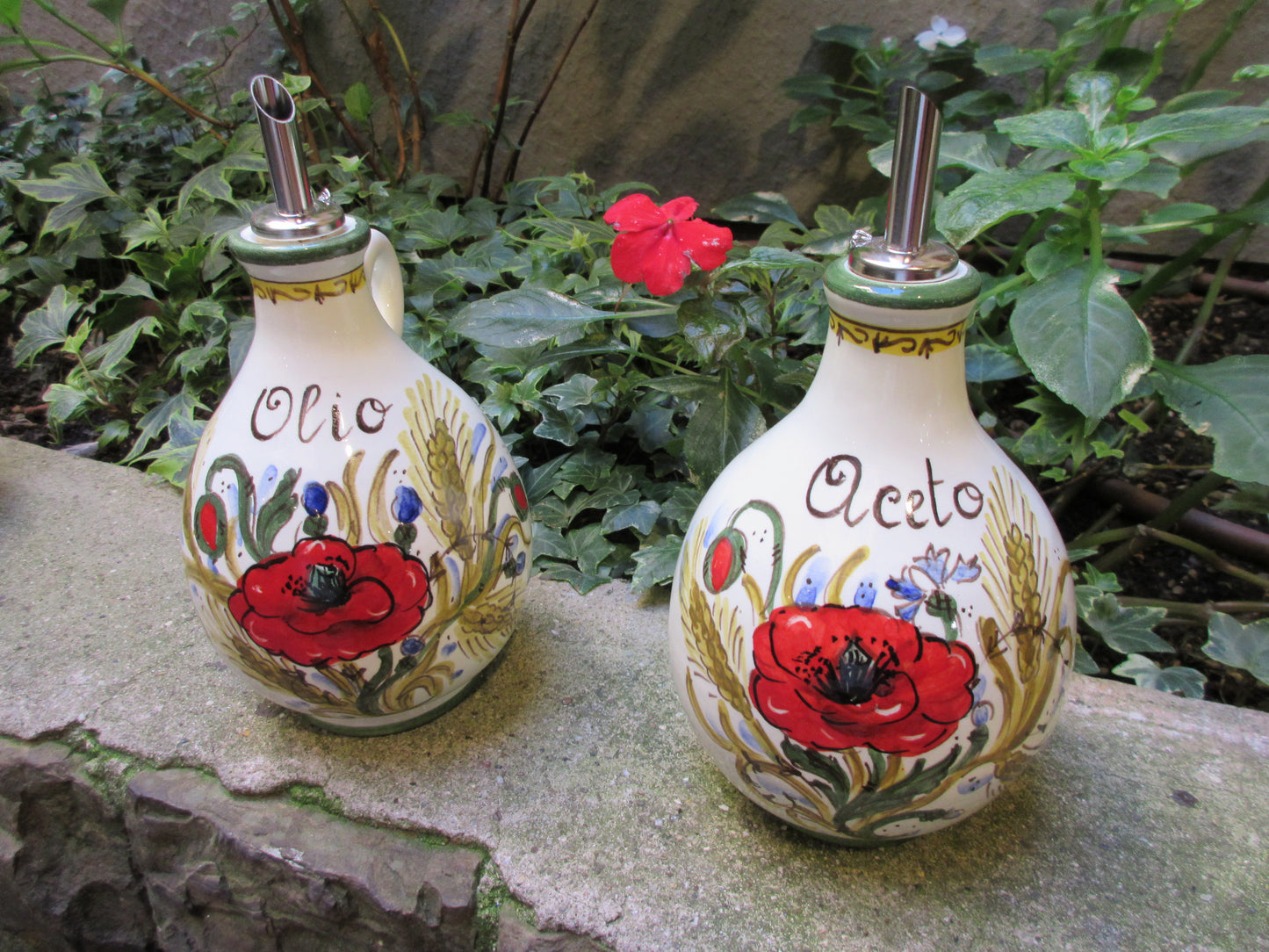 set olio e aceto in ceramica