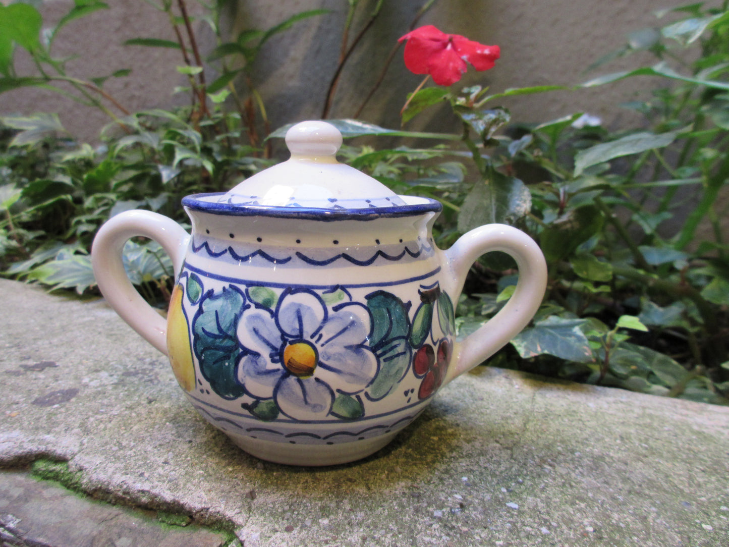contenitore in ceramica con coperchio
