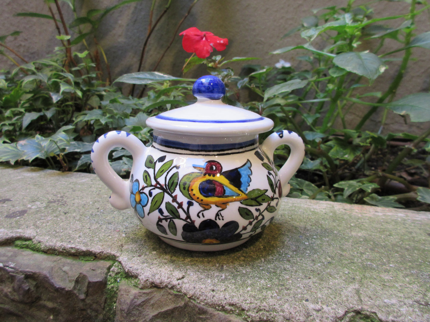 contenitore in ceramica con coperchio