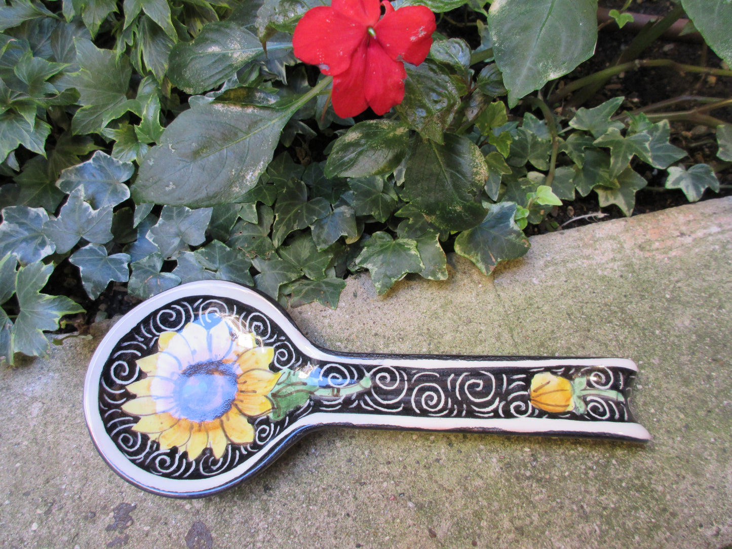 poggia cucchiaio in ceramica