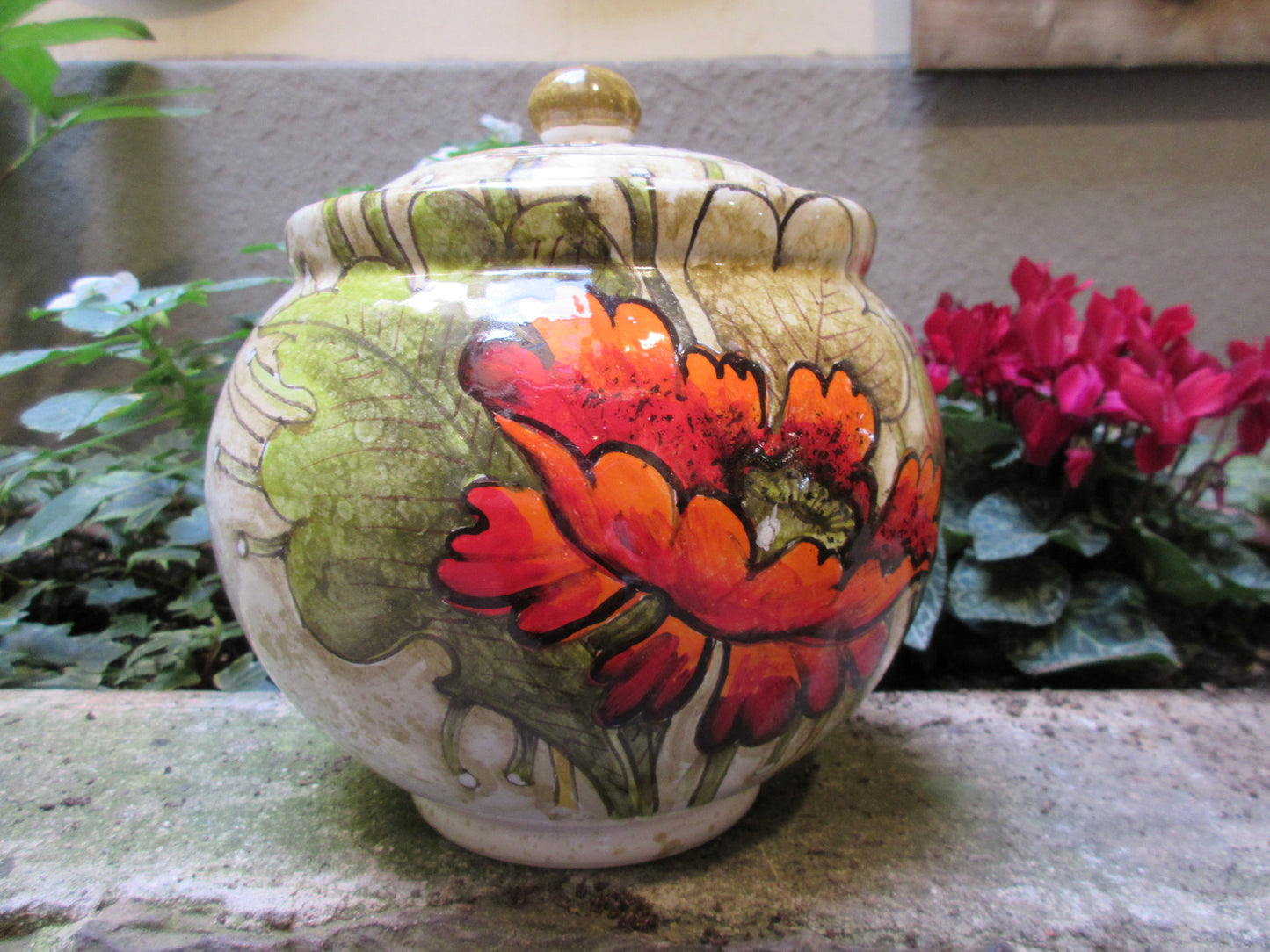 Barattolo contenitore in ceramica