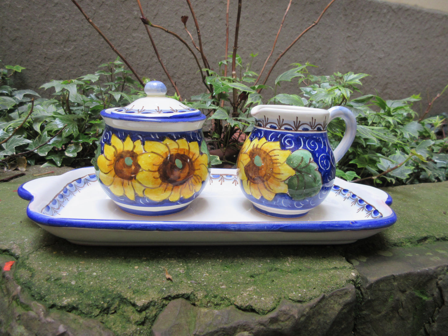 set in ceramica barattolo per latte e zucchero