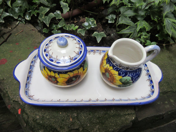 ceramic set milk & sugar jar