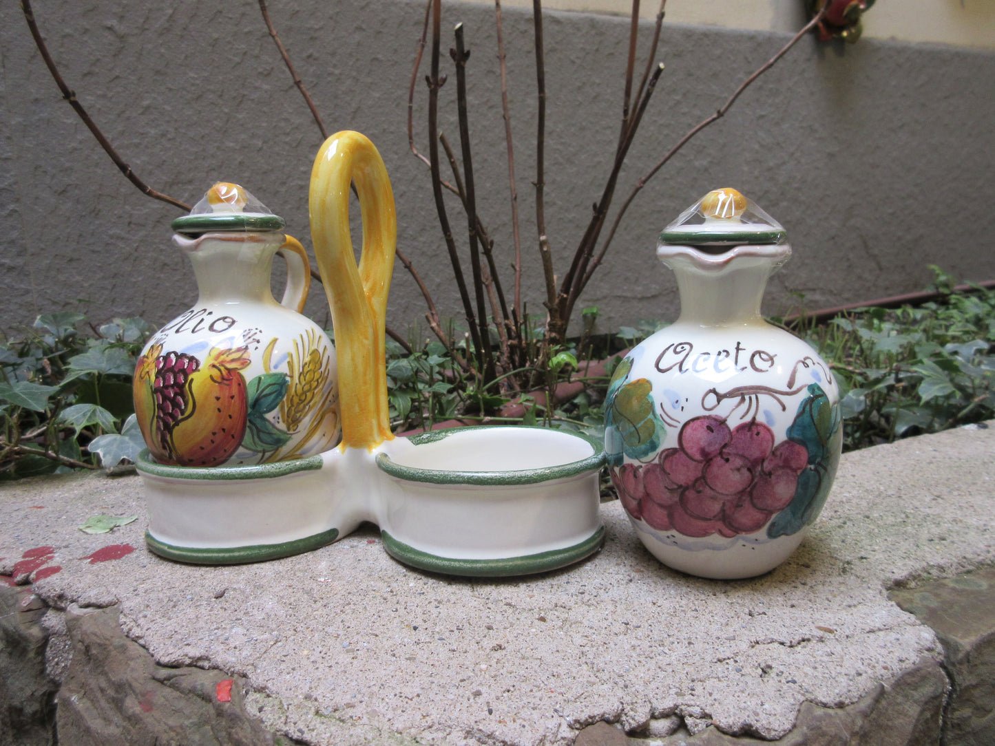 Set olio e aceto in ceramica