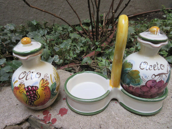 Ceramic oil and vinegar set