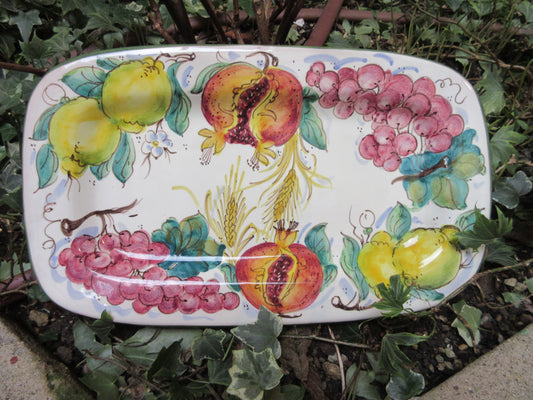 Piatto rettangolare in ceramica