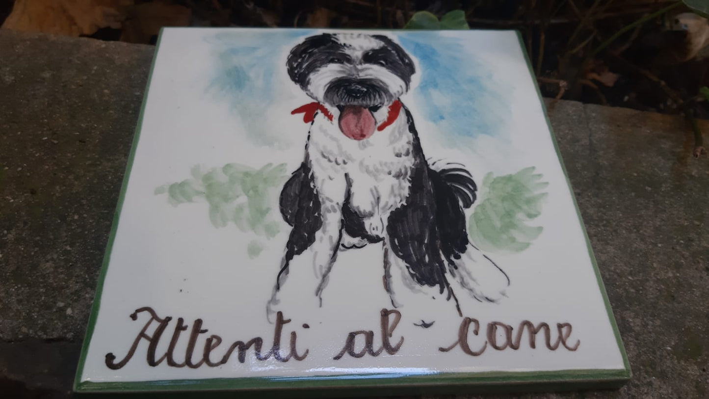 Ceramic dog tile