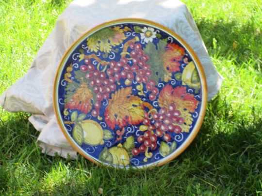 Pizza/piatto in ceramica fatto a mano