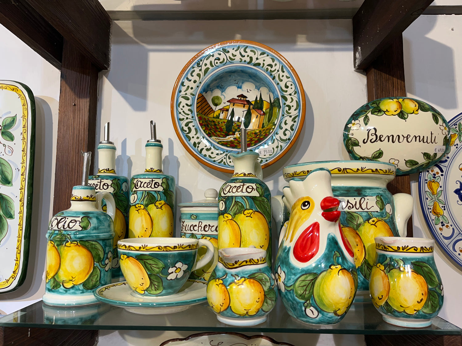 Lemons on turquoise
