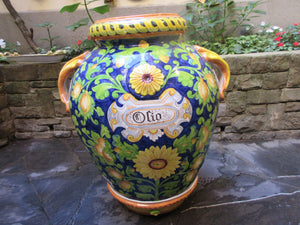 Ceramic tuscan large urns