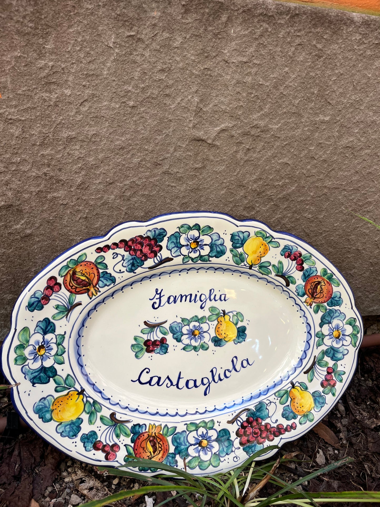 Ceramic oval plate