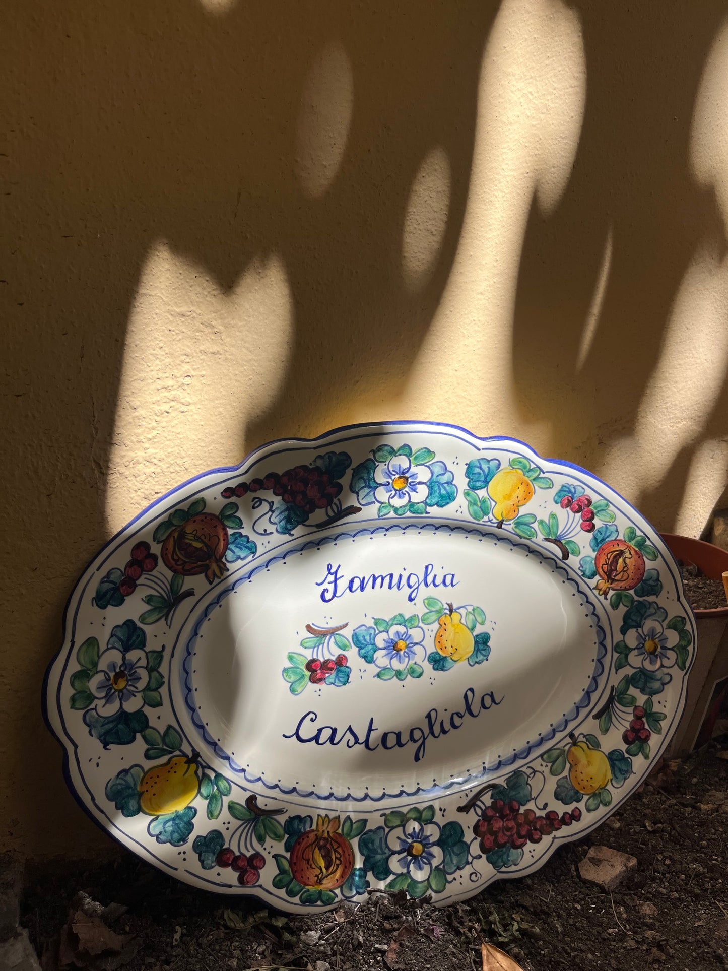 Ceramic oval plate