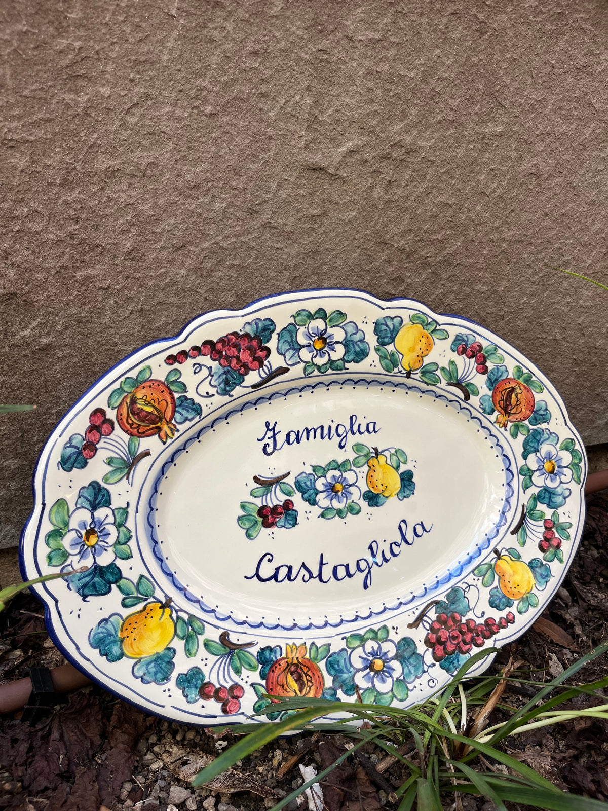 Ceramic oval plate