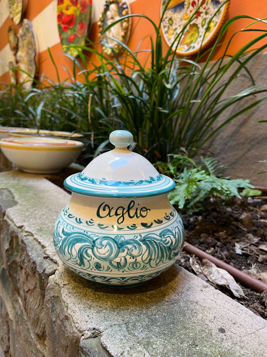ceramic garlic jar